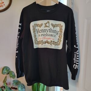 Fashion Nova "Hennything Is Possible" Longsleeve 100% Cotton Shirt, Size Mens M